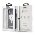 Karl Lagerfeld KLHCPXDLHBK iPhone X/Xs black Iconic Glitter Karl`s Head - imagine 7