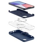 Spigen Silicone Fit iPhone 14 Plus / 15 Plus 6.7" MAG MagSafe navy blue ACS04921 - imagine 2