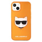 Karl Lagerfeld KLHCP13MCHTRO iPhone 13 / 14 / 15 6,1" orange hardcase Glitter Choupette Fluo - imagine 3