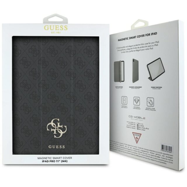 Guess GUFC11PM24PS4SGK iPad Pro 11" 2024 black Magnetic 4G Big Logo - imagine 6