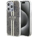 Guess GUHCP15XH4PSEGW iPhone 15 Pro Max 6.7" brown hardcase IML 4G Gold Stripe