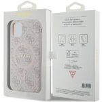 Guess GUHMN61G4GFRP iPhone 11 6.1" / Xr pink hardcase 4G Collection Leather Metal Logo MagSafe - imagine 8