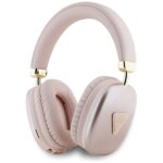 Headphones Guess Bluetooth 5.3 Metallic Triangle Logo pink