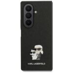 Case Karl Lagerfeld Saffiano Karl&Choupette Pin for Samsung Galaxy Z Fold7 black - imagine 2