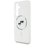 Case Karl Lagerfeld Button Karl & Choupette Heads Printed Logo MagSafe for Samsung Galaxy S25 white - imagine 6