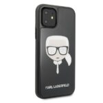 Karl Lagerfeld KLHCN61DLHBK iPhone 11 6,1" / Xr black Iconic Glitter Karl`s Head - imagine 5