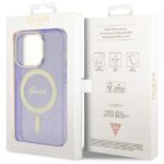 Guess GUHMP14LHCMCGU iPhone 14 Pro 6.1" purple hardcase Glitter Gold MagSafe - imagine 8