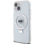 Karl Lagerfeld KLHMP15SHMRSKHH iPhone 15/ 14 / 13 6.1" white hardcase Ring Stand Karl Head Mag - imagine 2