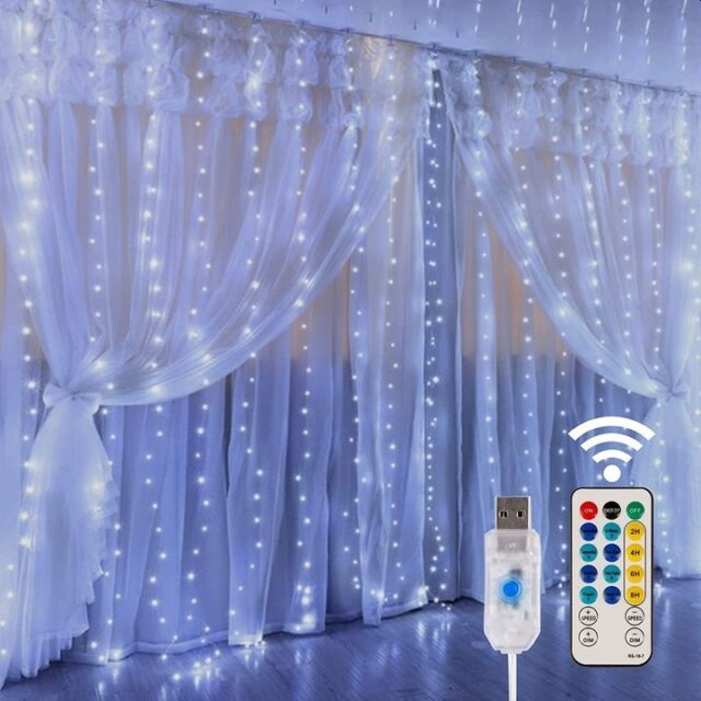 Extralink LED Curtain, 3x3 + Remote Control - imagine 2