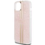 Guess GUHCP15SH4PSEGP iPhone 15 / 14 /13 6.1"pink hardcase IML 4G Gold Stripe - imagine 6