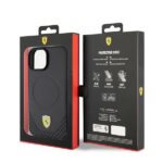 Ferrari FEHMP15SPTEK iPhone 15 / 14 / 13 6.1" black hardcase Carbon Metal Logo MagSafe - imagine 8