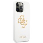 Guess GUHCP13XLS4GGWH iPhone 13 Pro Max 6,7" white hard case Silicone 4G Logo - imagine 4