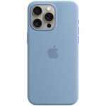 Etui Apple MT1Y3ZM/A iPhone 15 Pro Max 6.7" MagSafe zimowy błękit/winter blue Silicone Case