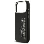 Karl Lagerfeld FW Grained Signature Logo Case for iPhone 17 Pro Max Black - imagine 6