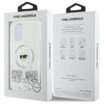 Karl Lagerfeld KLHMP16SLGKISGH iPhone 16 6.1" hardcase transparent Liquid Glitter Karl Head Magsafe - imagine 8