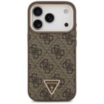 Case Guess 4G Triangle Logo MagSafe for iPhone 17 Pro brown gold - imagine 3