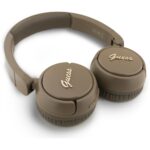 Headphones Guess Bluetooth 5.3 Metal Logo Script brown - imagine 3