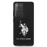 US Polo USHCS21LSLHRBK S21 Ultra G998 black Silicone Logo