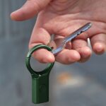 Lexon Nomaday Keychain with Flashlight dark green LL136DG1 - imagine 4