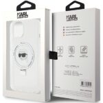 Karl Lagerfeld KLHMP15SHMRSKHH iPhone 15/ 14 / 13 6.1" white hardcase Ring Stand Karl Head Mag - imagine 8