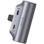 USAMS PB79 Mini Tail Plug Portable Power Bank 3000mAh USB-C gray
