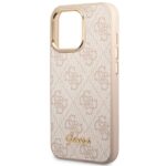 Guess GUHCP14XHG4SHP iPhone 14 Pro Max 6,7" pink hard case 4G Vintage Gold Logo - imagine 6