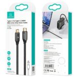 USAMS braided cable U82 USB-C to USB-C 1.2m 240W PD 3.1 Fast Charging black SJ580USB01 (US-SJ580) - imagine 7
