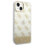 Guess GUHCP14MHG4MHG iPhone 14 Plus / 15 Plus 6.7" gold hardcase 4G Pattern Script - imagine 4