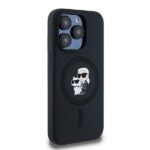 Karl Lagerfeld KLHMP15LSCMKCRHK iPhone 15 Pro 6.1" black hardcase Silicone Karl & Choupette Ma - imagine 4