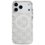 Karl Lagerfeld IML KL Monogram MagSafe Case for iPhone 17 Pro Max White - imagine 3