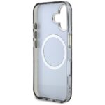 Case Guess Glitter Flowers Triangle Buttons MagSafe for iPhone 16 black - imagine 7