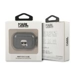 Karl Lagerfeld KLAPUKHGK AirPods Procover black Glitter Karl`s Head - imagine 3