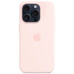 Etui Apple MT1F3ZM/A iPhone 15 Pro 6.1" MagSafe jasnoróżowy/light pink Silicone Case - imagine 2