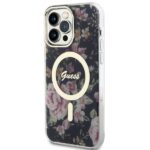 Guess GUHMP14XHCFWSK iPhone 14 Pro Max 6.7" black hardcase Flower MagSafe - imagine 2