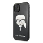 Karl Lagerfeld KLHCN61DLHBK iPhone 11 6,1" / Xr black Iconic Glitter Karl`s Head - imagine 2