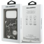 Karl Lagerfeld Grained Pattern & Logo MagSafe Case for iPhone 17 Pro Black - imagine 8