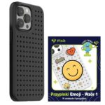 Zestaw Etui Pinit Dynamic + Emoji PiniPhone 14 Pro 6.1" czarny/black wzór 1