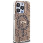 Guess GUHMP15LHGCUSTGW iPhone 15 Pro 6.1" brown hardcase IML GCube MagSafe - imagine 4