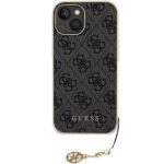 Guess GUHCP15SGF4GGR iPhone 15 / 14 / 13 6.1" grey hardcase 4G Charms Collection - imagine 3