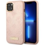 Guess GUHMP14SSAPSTP iPhone 14 / 15 / 13 6.1" pink hardcase Peony Logo Plate MagSafe