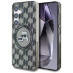 Case Karl Lagerfeld Button Karl & Choupette Heads On KL Pattern MagSafe for Samsung Galaxy