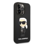 Karl Lagerfeld KLHMP14LSNIKBCK iPhone 14 Pro 6,1" hardcase black Silicone Ikonik Magsafe - imagine 4