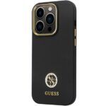 Guess GUHCP14XM4DGPK iPhone 14 Pro Max 6,7" black hardcase Silicone Logo Strass 4G - imagine 2