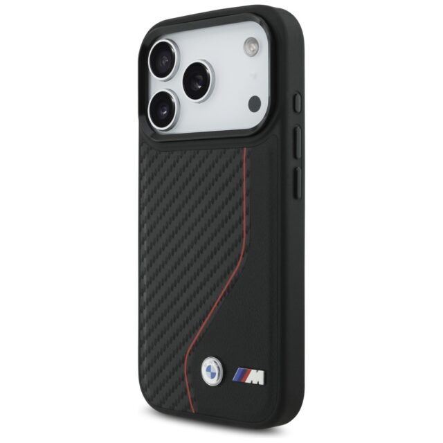Case BMW M Carbon Line & Logo MagSafe for iPhone 17 Pro red - imagine 2