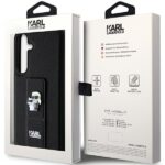 Karl Lagerfeld KLHCS24MGSAKCPK S24+ S926 black hardcase Gripstand Saffiano Karl&Choupette Pins - imagine 8