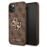 Guess GUHCN584GMGBR iPhone 11 Pro brown hardcase 4G Big Metal Logo
