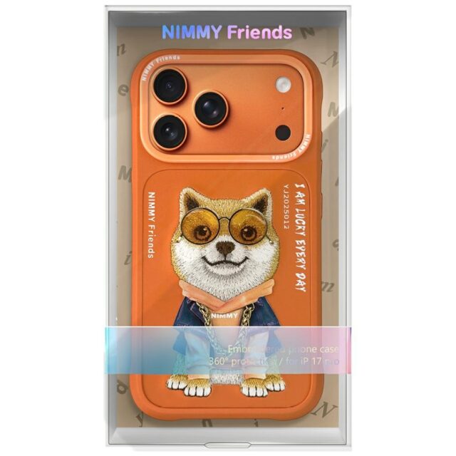 Etui Nimmy Glasses Cool Dog do iPhone 17  Pro pomarańczowy - imagine 7