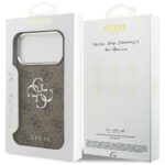 Case Guess 4G Big 4G Classic Logo for  iPhone 17 Pro Max brown silver - imagine 8