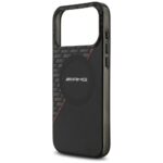Case AMG Double Layer Transparent Rhombs MagSafe for iPhone 17 Pro Max black-red - imagine 6
