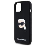 Karl Lagerfeld KLHMP15SSKHPPLK iPhone 15 6.1" black hardcase Silicone Karl Head Print MagSafe - imagine 6